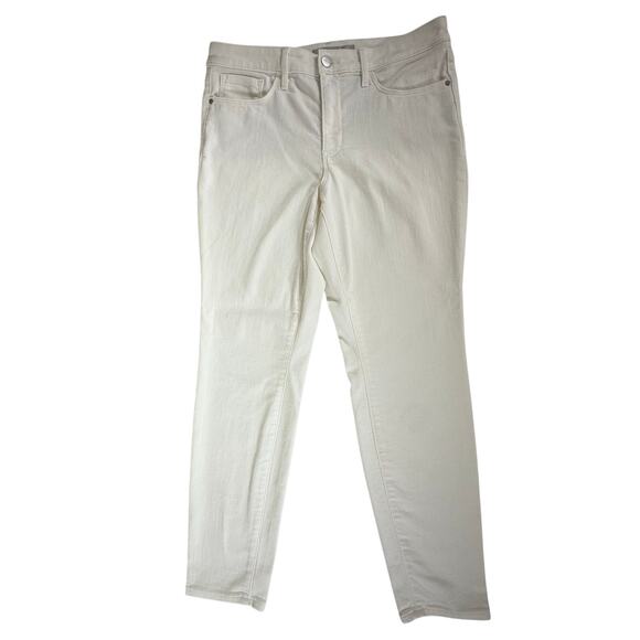 Athleta Skulptek Skinny Ankle Jeans‎ Size 12 (33x29) Off White Cream High Rise - Picture 6 of 9
